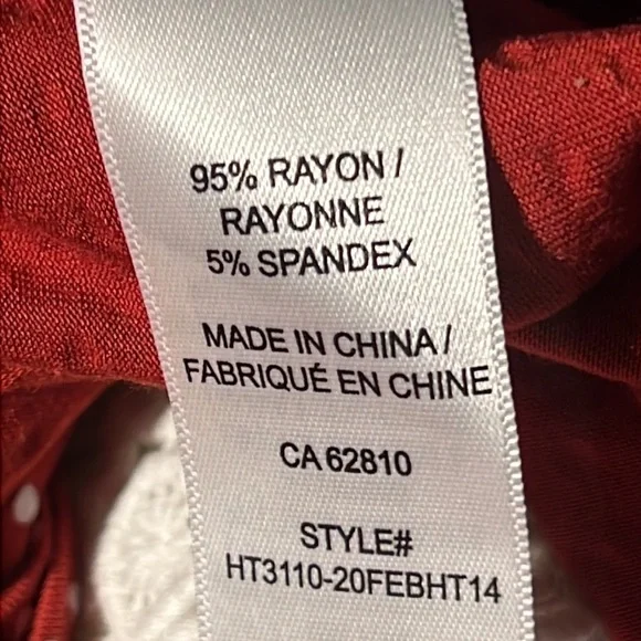 Sale RICKI'S Women's Blouse Size S Orange White Polka Dots 3/4 Length Sleeves - Picture 7 of 11